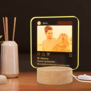 Lampka LED ze zdjęciem dla ukochanej - Love story