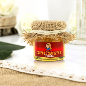 Miód wielokwiatowy 40 g w słoiczku z imieniem dla niej - Super dziewczyna