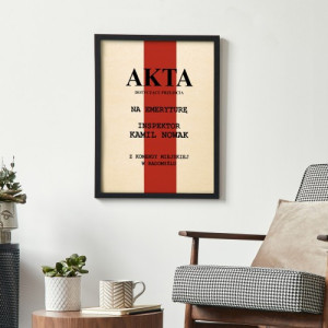Plakat w ramce (30x40) dla emeryta - Akta