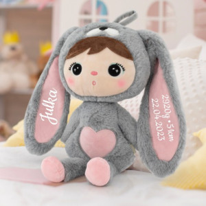 Lalka Metoo z imieniem dziecka - Króliczek
