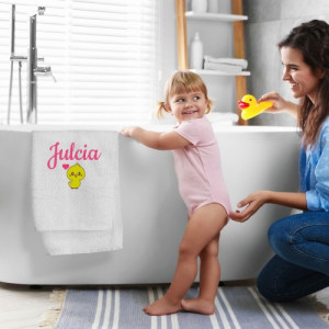 Ręcznik dla dziecka (70 x 140) z haftem imienia - Pluskanie