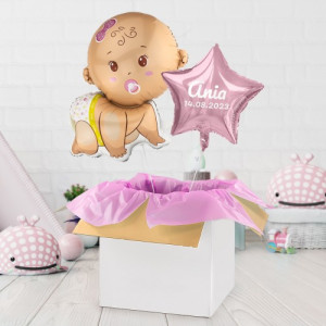 Balony z helem na powitanie dziecka - Witaj na świecie