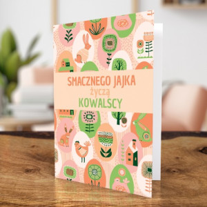 Kartka z życzeniami na Wielkanoc - Smacznego jajka!
