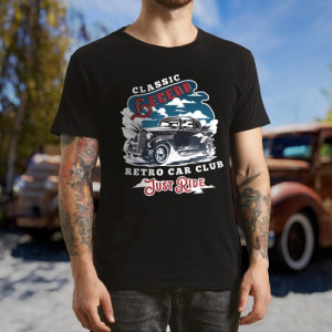 Koszulka z nadrukiem dla miłośnika motoryzacji Rozmiar S - Classic legend