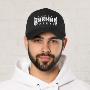 Czapka z daszkiem i nadrukiem dla barmana - Super barman