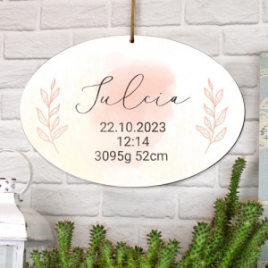 Metryczka dla dziecka z nadrukiem - Maleństwo