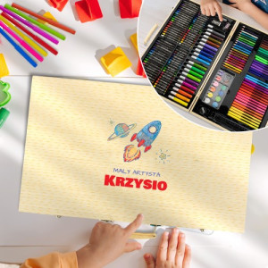 Zestaw artystyczny dla dzieci (180 el.) w walizce z nadrukiem - Artysta