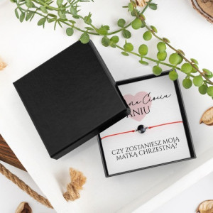 Bransoletka na sznurku z turmalinem dla chrzestnej - Ważne pytanie