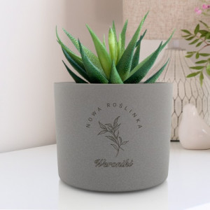 Doniczka ceramiczna z grawerem dla niej - Flora