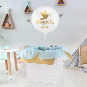 Balon z helem na chrzest dla dziewczynki - Tajemnica