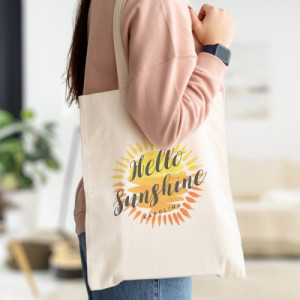 Torba z nadrukiem dla plażowiczki - Hello sunshine