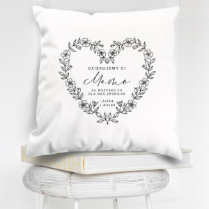 Poduszka dekoracyjna z nadrukiem dla mamy - Dziękujemy Ci