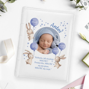 Album na zdjęcia dla chłopca z nadrukiem - Zajączek