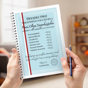 Notatnik z nadrukiem dla nauczyciela - Świadectwo