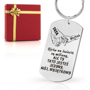 Nieśmiertelnik brelok z grawerem dla taty - Wyjątkowy