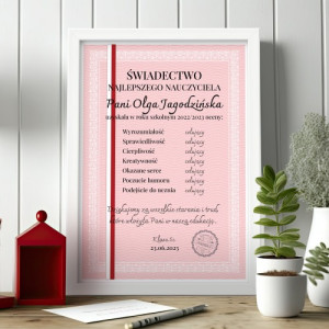 Plakat w ramce (20x30 cm) dla nauczyciela - Edukacja