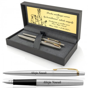 Pióro i długopis Parker w etui z grawerem dla nauczycielki - Wielkie serce