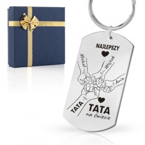 Nieśmiertelnik brelok z grawerem dla taty - Superbohater