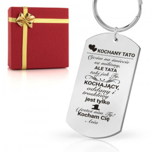 Nieśmiertelnik brelok z grawerem dla taty - Numer jeden