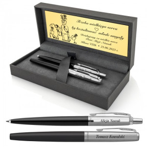 Pióro i długopis Parker z grawerem w etui dla nauczycielki - Motywacja
