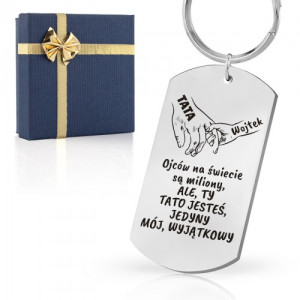 Nieśmiertelnik brelok z grawerem dla taty - Mój tatuś