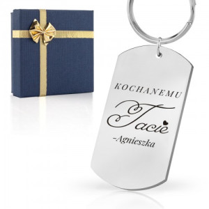 Nieśmiertelnik brelok z grawerem dla taty - Dzień ojca