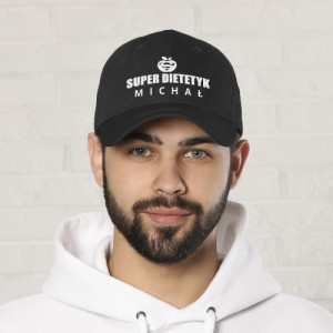 Czapka z daszkiem i nadrukiem dla dietetyka - Super dietetyk