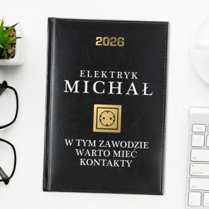Kalendarz 2026 z nadrukiem dla elektryka - Kontakty