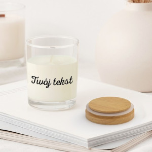 Świeca sojowa zapachowa z własnym nadrukiem - Twój tekst