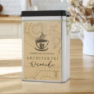 Puszka na kawę z nadrukiem dla architekta - Inspirująca kawusia