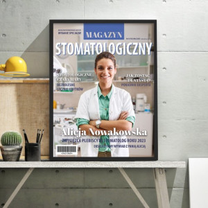 Okładka magazynu ze zdjęciem dla dentystki - Stomatolog roku