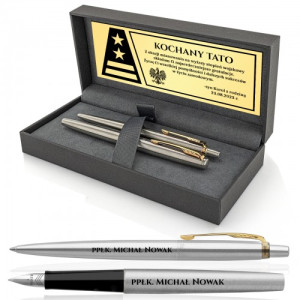 Pióro i długopis Parker w etui z grawerem dla oficera - Sukces