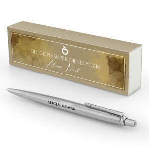 Długopis Parker Jotter BP stalowy z grawerem dla dietetyczki - Dba o linię