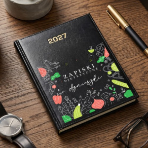 Kalendarz na 2027 z nadrukiem dla dietetyczki - Dietetyczne zapiski