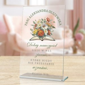 Statuetka z nadrukiem dla nauczycielki - Ziarno wiedzy