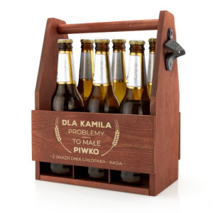 Nosidło na piwo z otwieraczem i grawerem na dzień chłopaka - Problemy