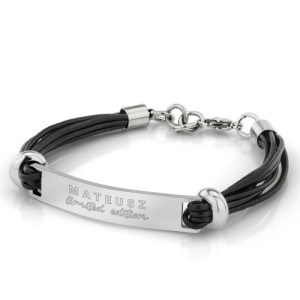 Bransoletka męska z grawerem dla chłopaka - Limited edition