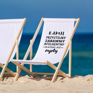 Leżak plażowy z nadrukiem dla chłopaka - Już zajęty