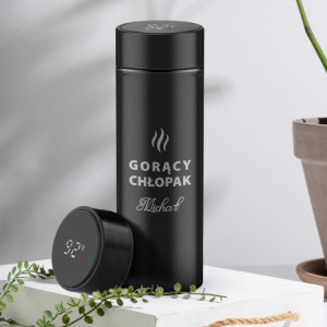 Kubek termiczny z termometrem i grawerem dla chłopaka - Gorący towar