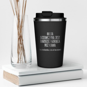 Kubek termiczny z grawerem na dzień chłopaka - Gorąca dziewczyna