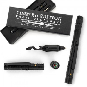 Długopis taktyczny Kubotan z latarką na Dzień Chłopaka - Limited edition