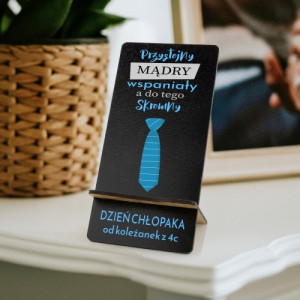 Stojak na telefon z nadrukiem na Dzień Chłopaka - Skromny ideał