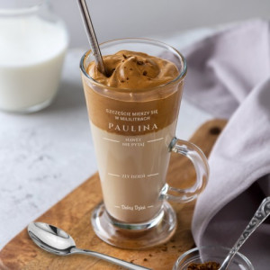 Szklanka do latte z grawerem dla kawoholika - Nawet nie pytaj