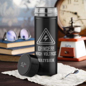 Kubek termiczny z wyświetlaczem LCD dla elektryka - High voltage