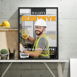 Okładka gazety ze zdjęciem dla elektryka - Elektryczne źródło