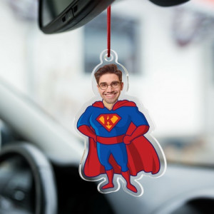 Zawieszka do samochodu ze zdjęciem dla niego - Super facet