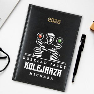 Kalendarz na 2026 z nadrukiem dla kolejarza - Rozkład jazdy