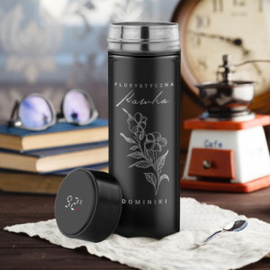 Kubek termiczny z wyświetlaczem LCD dla florystki - Florystyczna kawka