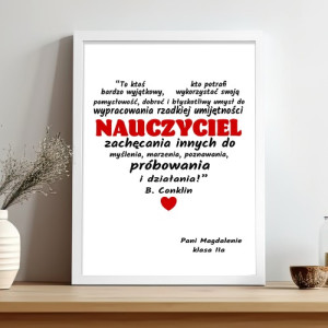 Plakat w ramce (30x40 cm) dla nauczyciela - Ktoś wyjątkowy