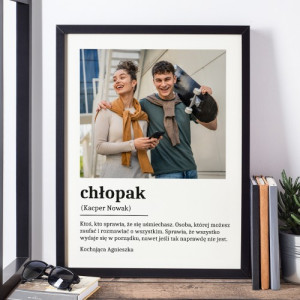 Plakat w ramce (30x40 cm) ze zdjęciem dla chłopaka - Ten jedyny